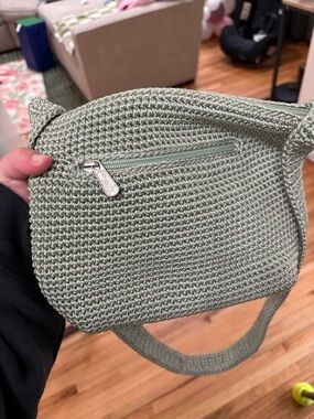 The Sak Crochet Shoulder Bag in Sage Green